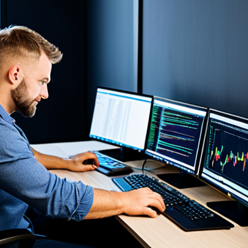 **Subject:** A team of professional software developers collaborating on a smart contract audit, fully clothed, appropriate attire. **Environment:** Modern office setting with multiple computer screens displaying code. **Details:** Focus on teamwork and meticulous code review, well-formed hands, proper finger count. **Modifiers:** Professional photography, high quality, safe for work, family-friendly, perfect anatomy, correct proportions.