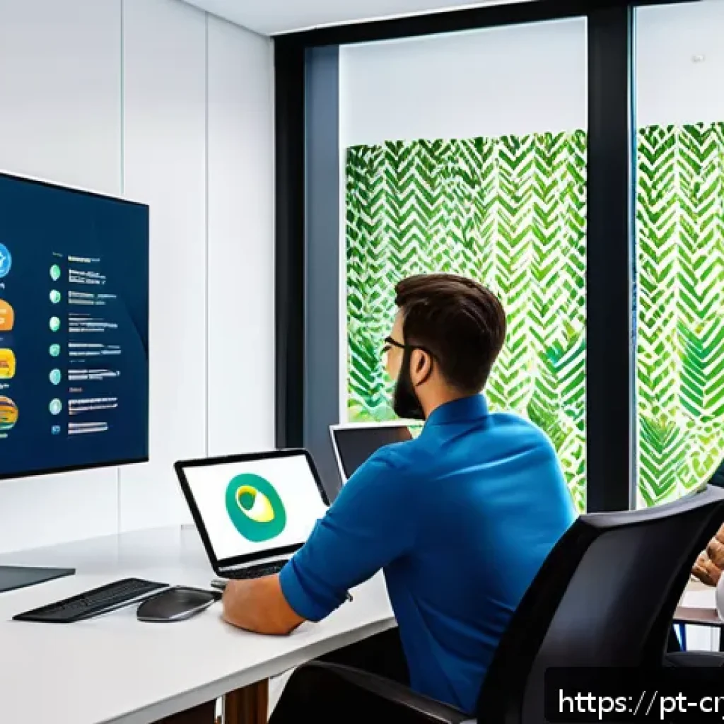 해킹 기법 분석 및 예방 전략 - A modern office setting in São Paulo, Brazil, showing a diverse team of business professionals in th...